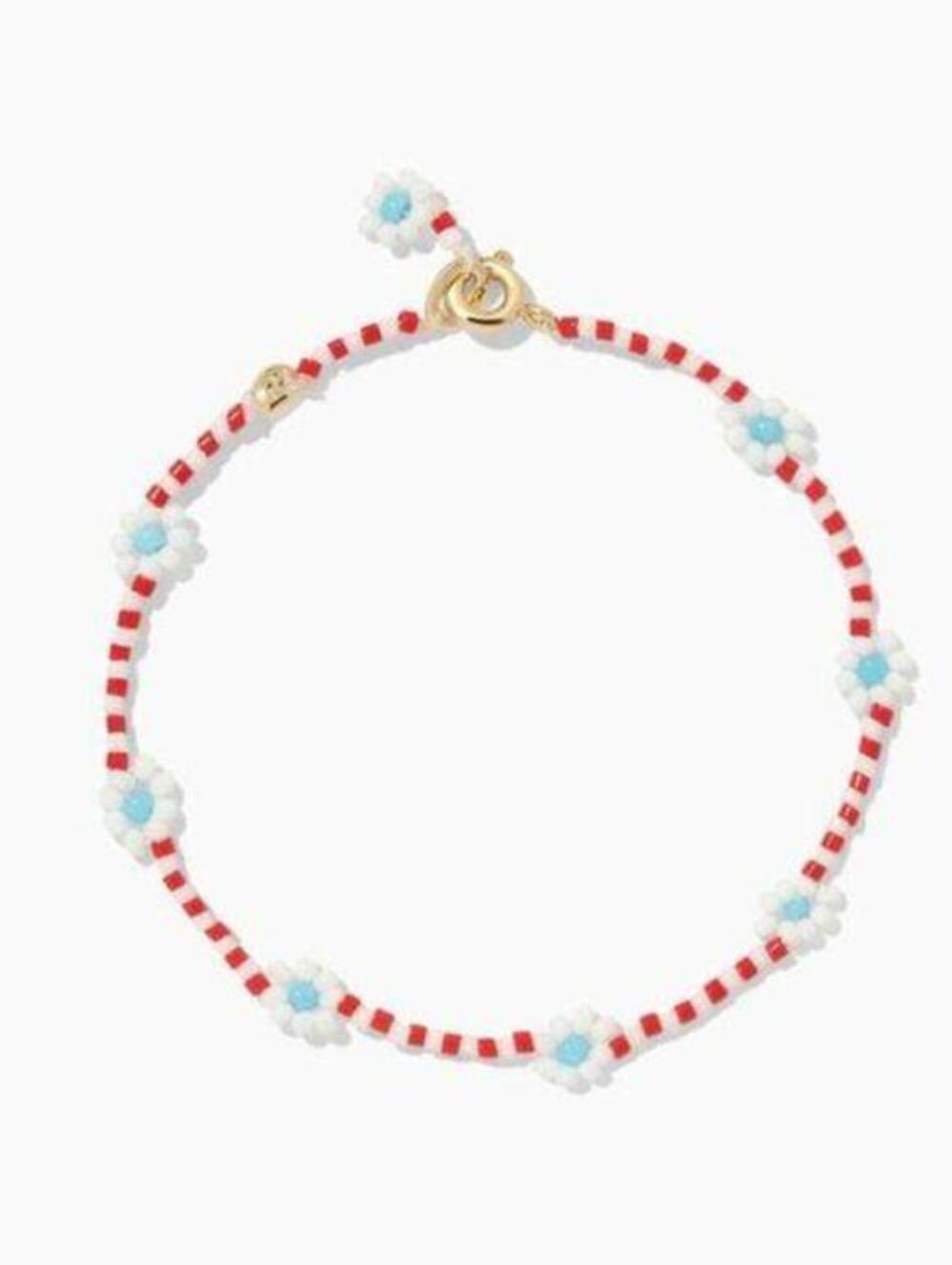 Roxanne Assoulin Daisy Bracelet Red White